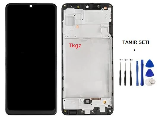 Samsung Galaxy A32 - SM-A325 Uyumlu Lcd Ekran Dokunmatik SERVİS Orijinali ÇITALI + TAMİR SETİ ürün görseli 1