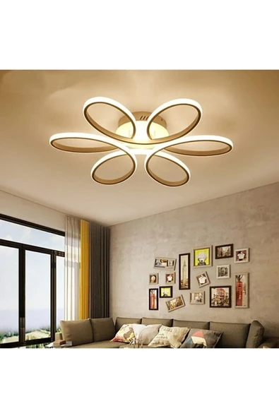 LEGACY Sedef Modern Tasarım Yatak Odası - Salon - Mutfak Eskitme Renk Gün Işığı Ve Beyaz Led Avize ürün görseli 1