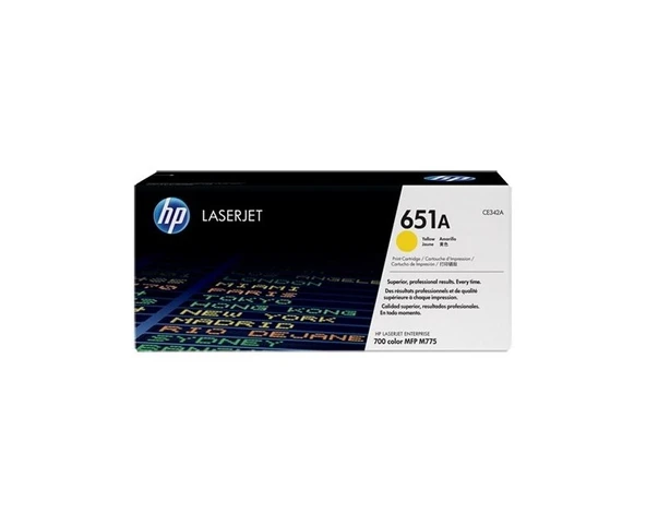 HP CE342A Yellow Toner Kartus 651A CE342A ürün görseli 1