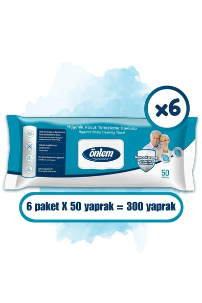 Önlem Vücut Temizleme Havlusu 50 x 6 Adet ürün görseli 1