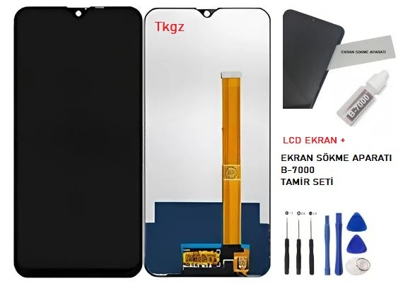 Oppo A12 Uyumlu Lcd Ekran Dokunmatik SERVİS Orijinali + B-7000 + TAMİR SETİ ürün görseli 1