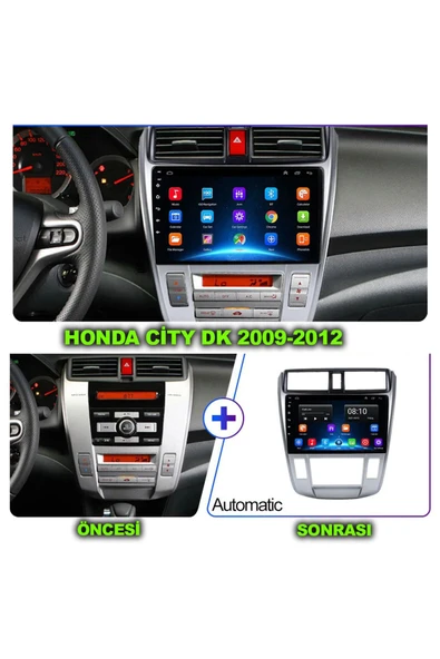 NAVMİNA Honda City 2009-2012 Dijital klima Uyumlu 4-64 Gb Multimedya ürün görseli 1