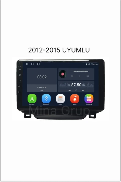 NAVMİNA Hyundai İ30 2012-2015 Uyumlu 9 inç 6-128 GB Multimedya ürün görseli 1