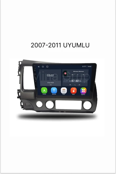 NAVMİNA Navmina Honda Civic FD6 2007-2011 Uyumlu 10 inç 4-64 GB Multimedya ürün görseli 1