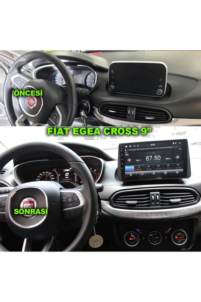 NAVMİNA Fiat EGEA URBAN CROSS Uyumlu 9 inç 6-128 GB Multimedya ürün görseli 1