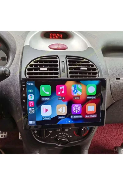 NAVMİNA PEUGEOT 206 1999-2011 UYUMLU 9 İNÇ 6-128 GB MULTİMEDYA ürün görseli 1
