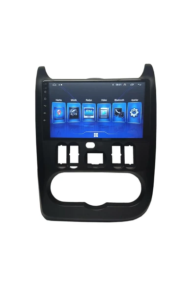 NAVMİNA Dacia Duster 2010-2013 Logan 2012-2015 Stepway 2008-2012 Uyumlu 9 inç 6-128 gb Siyah Multimedya ürün görseli 1
