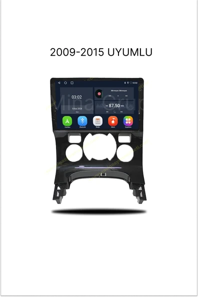 NAVMİNA PEUGEOT 3008 / 5008 2009-2015 DİJİTAL KLİMA UYUMLU 9 İNÇ 6-128 GB MULTİMEDYA ürün görseli 1