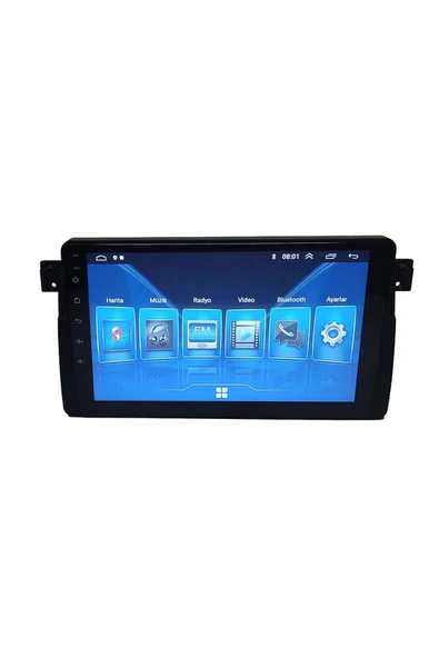 NAVMİNA BMW E46 1998-2006 Uyumlu 9 inç Android 4-64 GB Multimedya ürün görseli 1