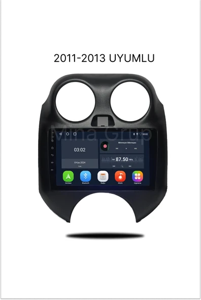 NAVMİNA NİSSAN MİCRA 2011-2013 UYUMLU 9 İNÇ 6-128GB MULTİMEDYA ürün görseli 1
