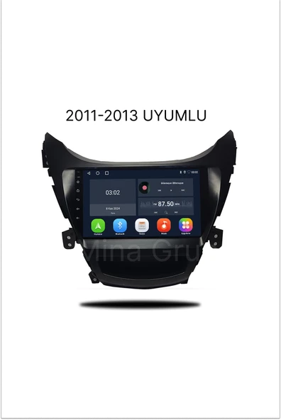 NAVMİNA Hyundai Elantra 2011-2012 Uyumlu 9 inç 6-128 GB Multimedya ürün görseli 1