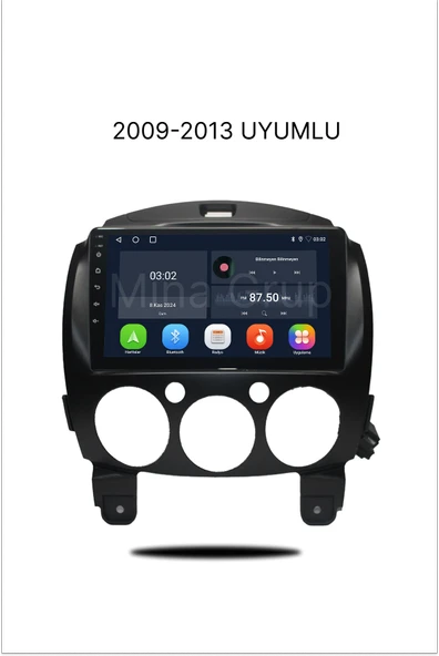 NAVMİNA MAZDA 2 UYUMLU 9 İNÇ 6-128 GB MULTİMEDYA KAMERA ürün görseli 1