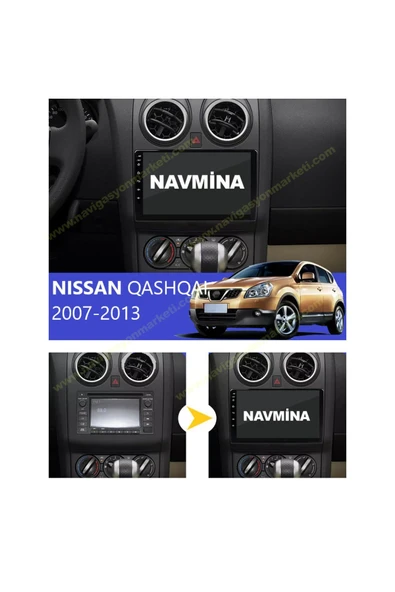 NAVMİNA Nissan Qashqai 2007-2013 Uyumlu 9 inç 4-64 Gb Multimedya ürün görseli 1