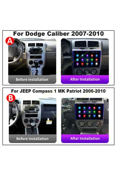 NAVMİNA JEEP Compass Patriot Doge Caliber 2007-2009 Uyumlu 9 inç 4-64 GB Multimedya ürün görseli 1