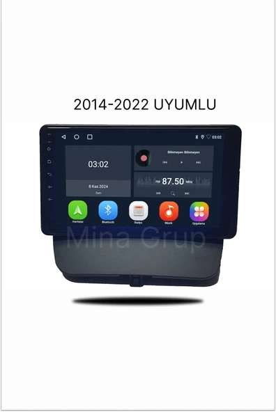 NAVMİNA Ford Courier 2014-2022 Delux Trend Uyumlu 9 inç 4-64 GB Multimedya ürün görseli 1