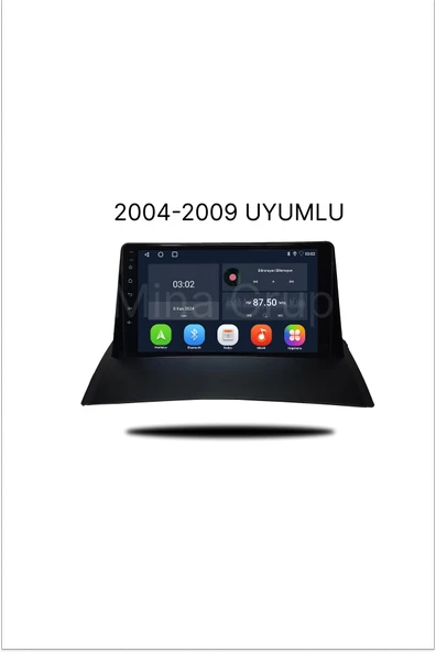 NAVMİNA RENAULT MEGANE 2 2004-2009 UYUMLU 9 İNÇ 4-32 GB MULTİMEDYA ürün görseli 1