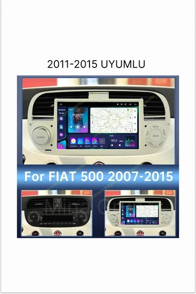 NAVMİNA Fiat 500C 2011-2015 Uyumlu Siyah 9 inç 4-64 GB Multimedya ürün görseli 1