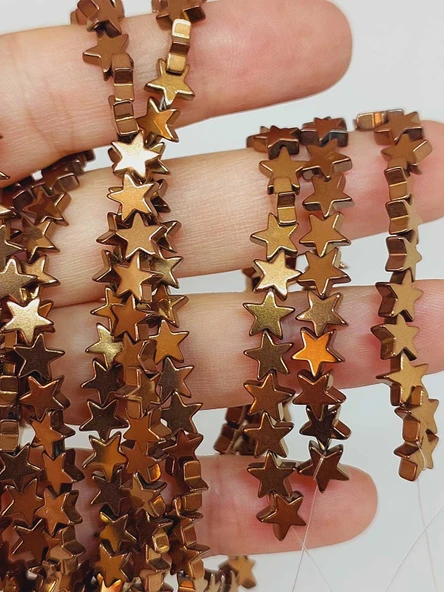 Hematit Taşı Yıldız Şekilli 2.5*6mm Dizi (56044) ürün görseli 1