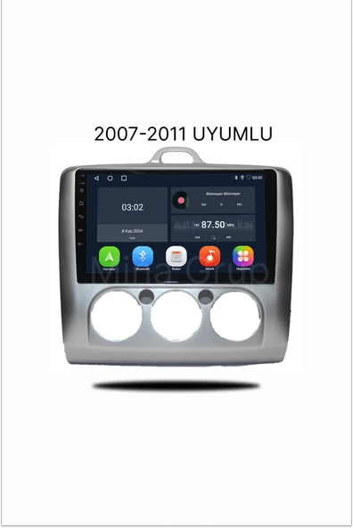 NAVMİNA Ford Focus 2 Connect 2007-2011 Uyumlu  Manuel Klima Uyumlu 9 inç 4-64 GB Multimedya ürün görseli 1