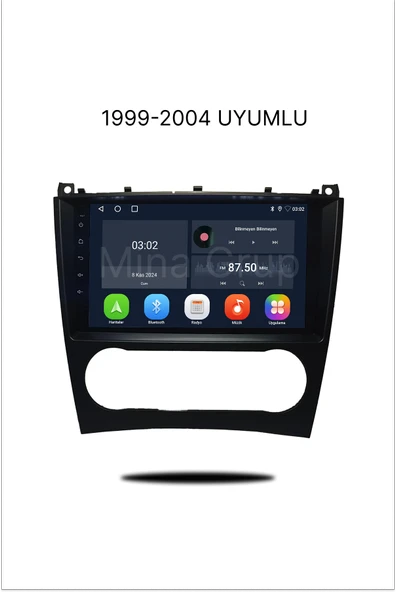 NAVMİNA MERCEDES C W203 1999-2004 UYUMLU 9 İNÇ 6-128 GB MULTİMEDYA KAMERA ürün görseli 1