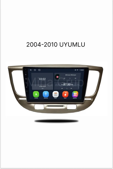NAVMİNA KİA RİO 2004-2010 UYUMLU 9 İNÇ 6-128 GB MULTİMEDYA KAMERA ürün görseli 1