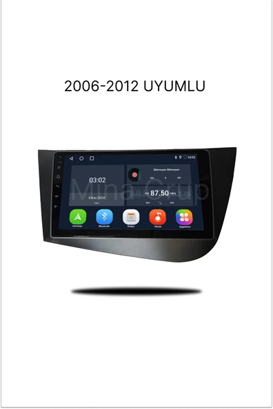 NAVMİNA SEAT LEON 2006-2012 UYUMLU 9 İNÇ 6-128 GB MULTİMEDYA ürün görseli 1