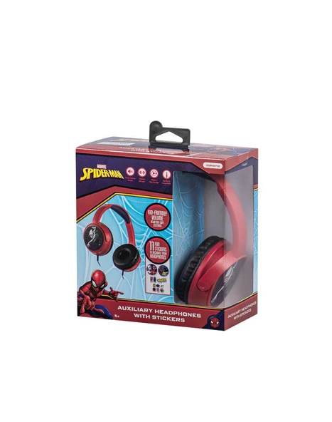 Marvel Spıderman  Kablolu Kulaklık Çocuk Kulaklığı Lisanslı Hediye Stıckerlı MV-6513-SM3 ürün görseli 1