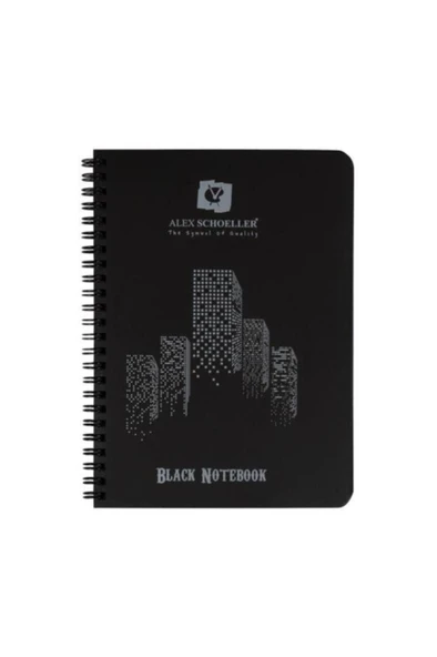 Alex Schoeller Siyah Spiralli Defter ürün görseli 1