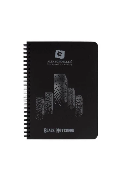 Alex Schoeller Siyah Spiralli Defter - Resim 2