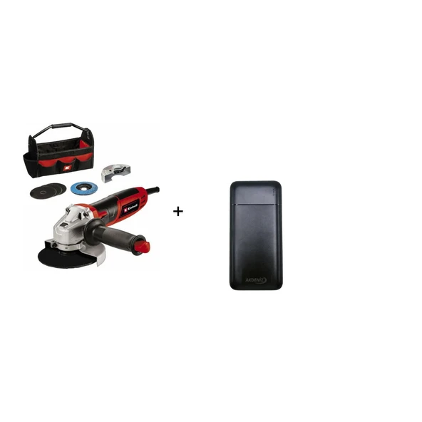 Einhell TC-AG 125/850 Kit Taşlama 850W  4430977 + Akdeniz Taşınabilir Şarj Cihazı ürün görseli 1