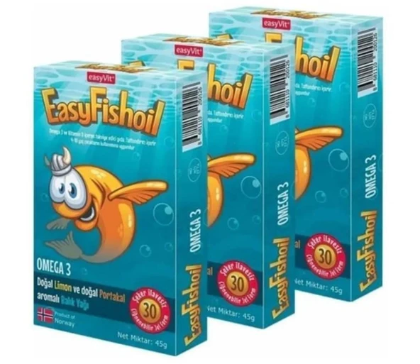 Easyvit EasyFishOil Kids Omega-3 Çiğnenebilir Jel 3 Adet ürün görseli 1