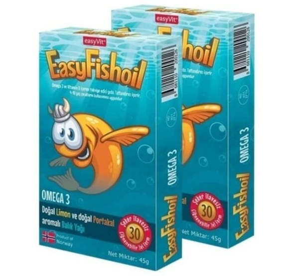 Easyvit EasyFishOil Kids Omega-3 Çiğnenebilir Jel 2 Adet ürün görseli 1