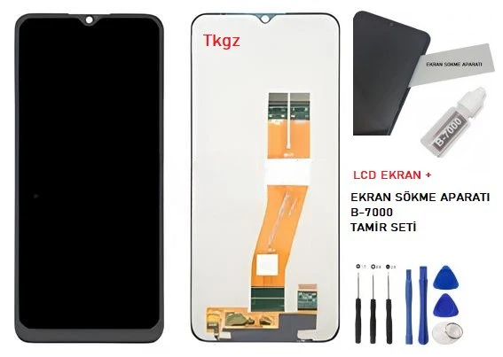 Samsung Galaxy A02S - SM-A025 Uyumlu Lcd Ekran Dokunmatik SERVİS Orijinali + B-7000 + TAMİR SETİ ürün görseli 1