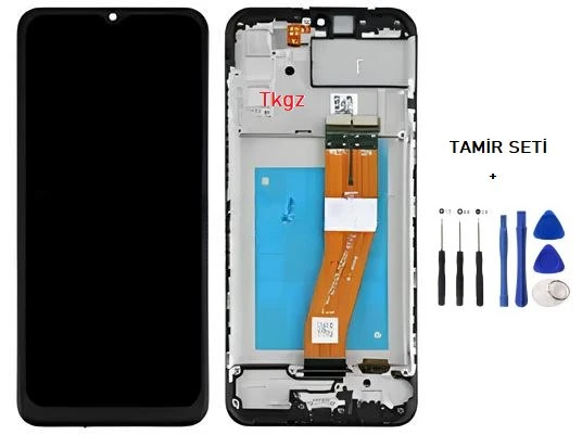 Samsung Galaxy A02S  - SM-A025 Uyumlu Lcd Ekran Dokunmatik SERVİS Orijinali ÇITALI + TAMİR SETİ ürün görseli 1