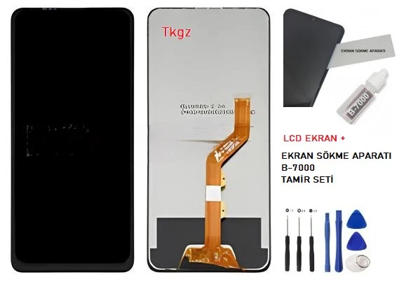İnfinix S5 PRO Uyumlu Lcd Ekran Dokunmatik SERVİS Orijinali + B-7000 + TAMİR SETİ ürün görseli 1