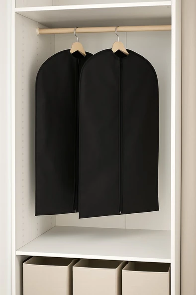 2'li Set Giysi Torbaları, Saklama ve Taşıma İçin İdeal, 150 x 60 cm ürün görseli 1