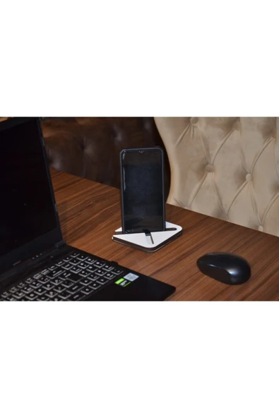 ARKITEKT EX Ahşap Telefon Tutucu Beyaz Renk ürün görseli 1