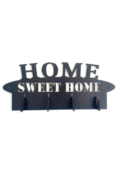 ARKITEKT EX Askılık Ahşap Home Sweet Home Siyah Renk ürün görseli 1