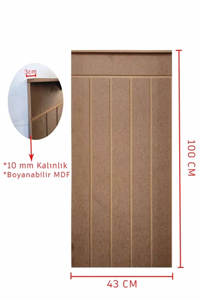 ARKITEKT EX BOYANABİLİR AHŞAP DUVAR PANELİ 10 MM KALINLIK HAM MDF ürün görseli 1