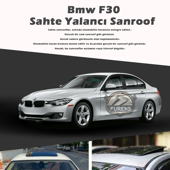 Bmw F30 Parlak Siyah Yalancı Çakma Sahte Sunroof ürün görseli 1