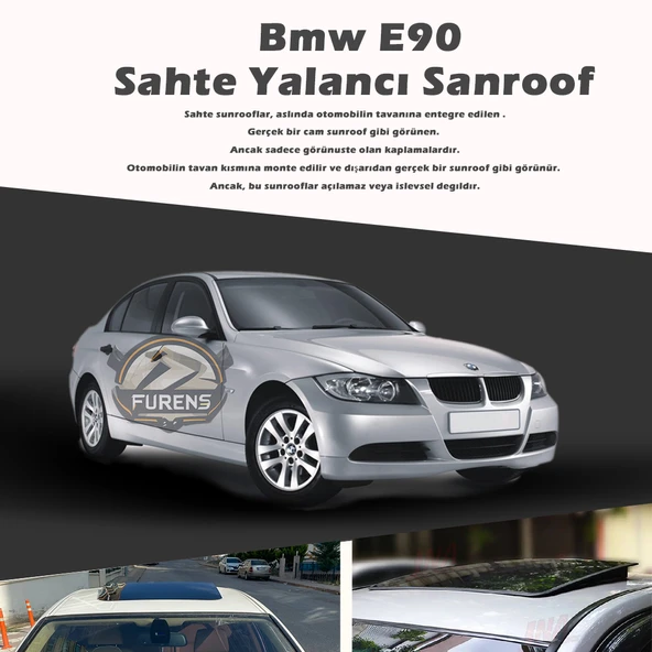 Bmw E90 Parlak Siyah Yalancı Çakma Sahte Sunroof ürün görseli 1