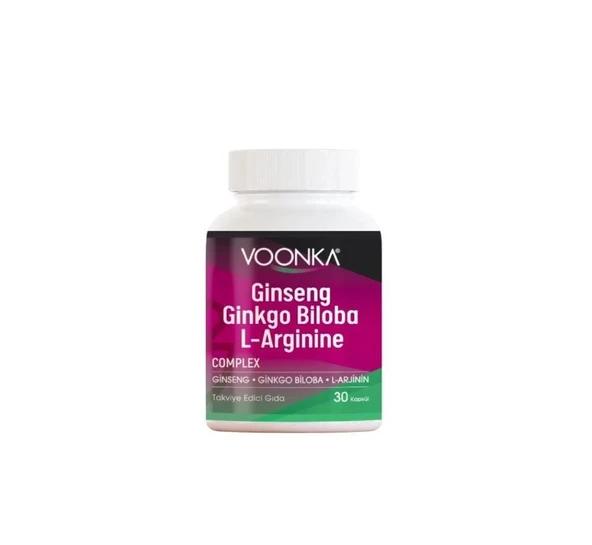 Voonka Ginseng, Ginkgo ve L-Arjinin 30 Kapsül ürün görseli 1