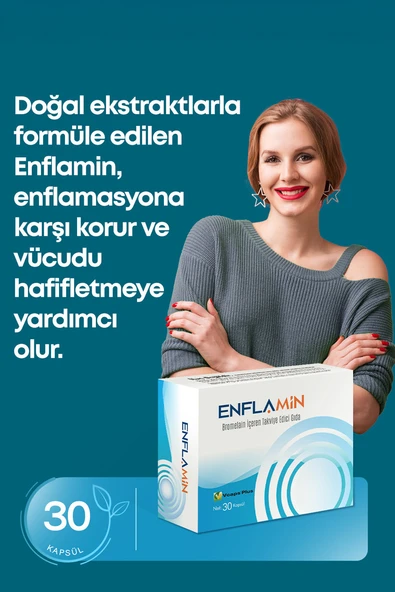 ENFLAMİN BROMELAİN 30 VEGAN KAPSÜL ürün görseli 1