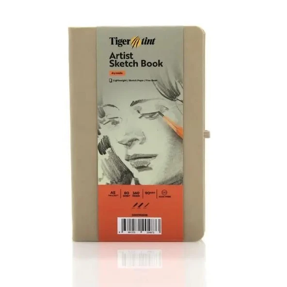 Tigertint Eskiz Defteri Sert Kapak 90gr. A5 80 Yaprak Bej ürün görseli 1
