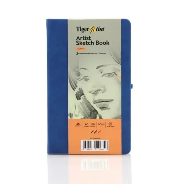 Tigertint Eskiz Defteri Sert Kapak 90gr. A5 80 Yaprak Mavi ürün görseli 1
