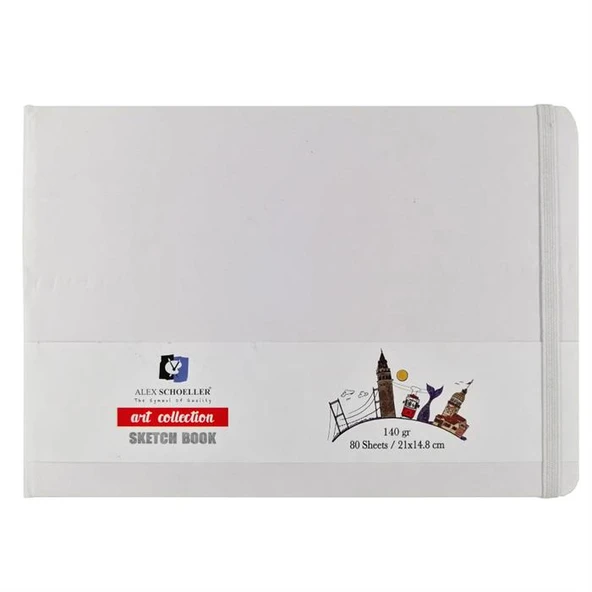 Alex Schoeller Art Collection Sketch Book Eskiz Defteri Beyaz 140 g 21x14,8 cm 80 Yaprak9031 ürün görseli 1