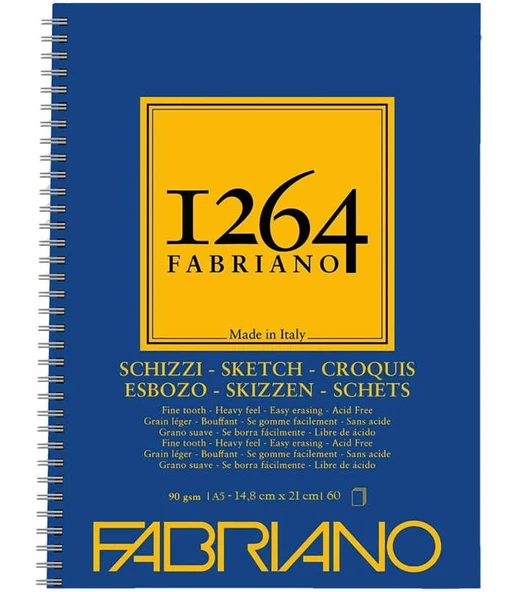 Fabriano Spiralli Eskiz Defteri 90 g A5 60 Yaprak ürün görseli 1