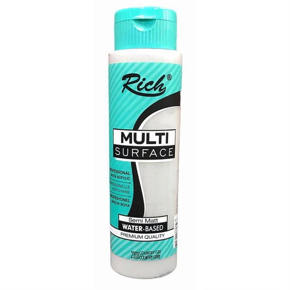 Rich Multi Surface Akrilik Boya 500 ml 2308 Country Gri ürün görseli 1