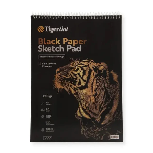 Tigertint Eskiz Defteri Siyah A4 120gr 40 Yaprak ürün görseli 1