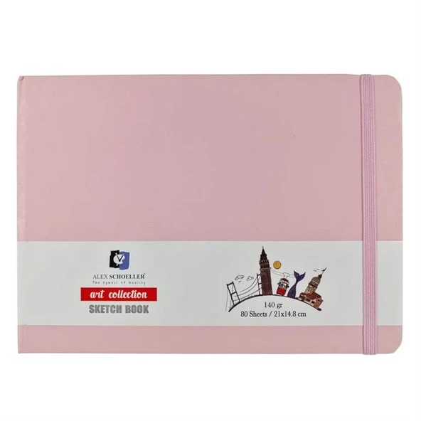 Alex Schoeller Art Collection Sketch Book Eskiz Defteri Pembe 140 g 21x14,8 cm 80 Yaprak9550 ürün görseli 1